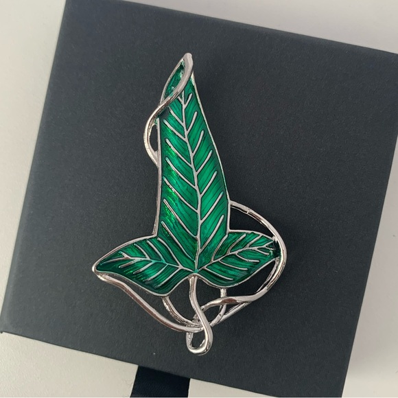 New Lord of the Rings: Lorien Leaf, Stainless steel brooch. - Picture 3 of 3